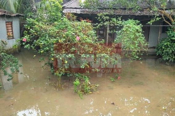 Water logging hits Sabroom Urban Rural localities